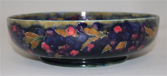 A Moorcroft pomegranate fruit bowl, c.1918, 26.5cm